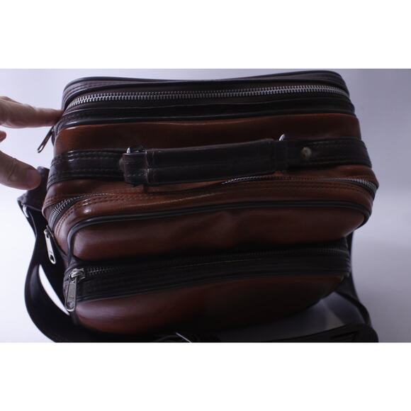 Brown Camera Bag with 3 Padded Compartments, Zipper Lock, Shoulder Bag,